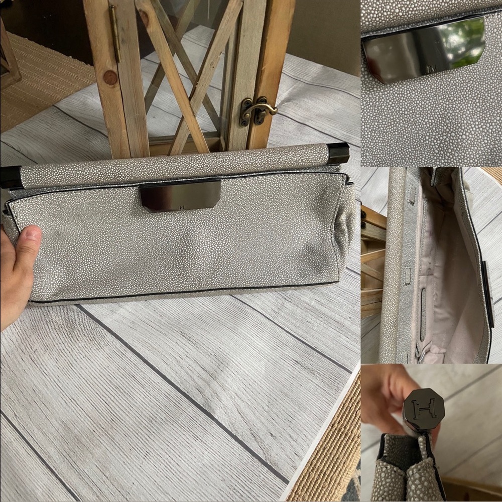 Halston Heritage Grey Clutch